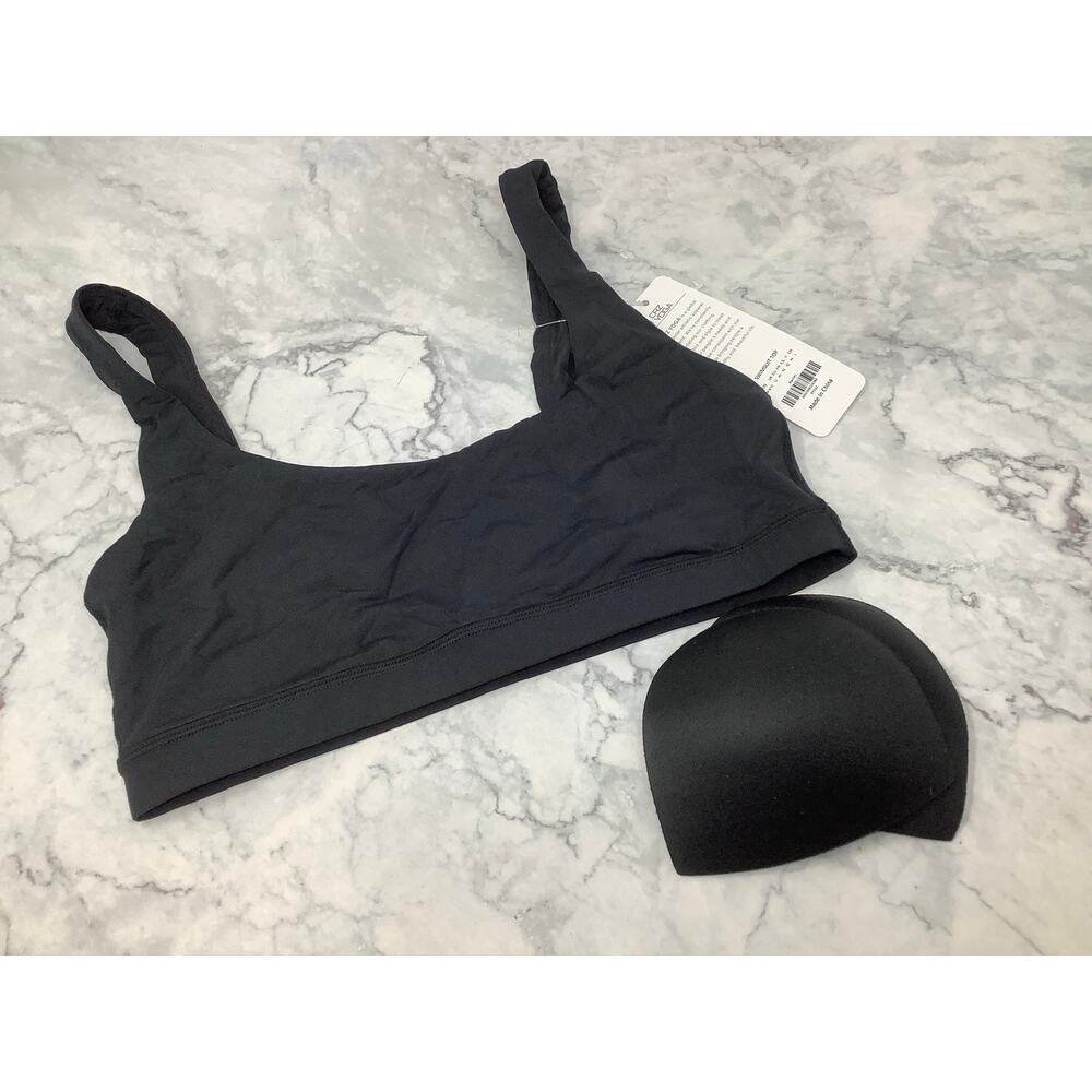 Crz Yoga Womens Medium Black Sunshine Scoop Neck U-Back Bikini Top Beach OS33-27 - Picture 2 of 6